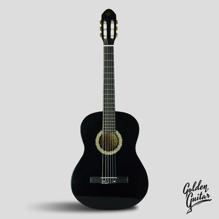 Gitara klasyczna 4/4 39" kolor czarny Guitar+ pokrowiec tuner struny kostki
