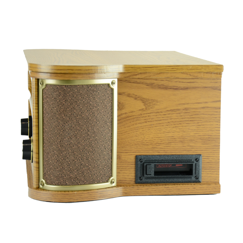 Gramofon Memphis BT CD DAB+ FM USB jasne drewno + winyl