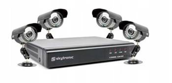 Zestaw monitoringu z 4 kamerami i dyskiem Skytronic