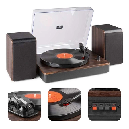 Gramofon RP330D Audizio głośniki BT brązowy