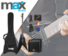 Zestaw: Gitara elektryczna GigKit czarna+ wzmacniacz tuner pokrowiec kostki struny