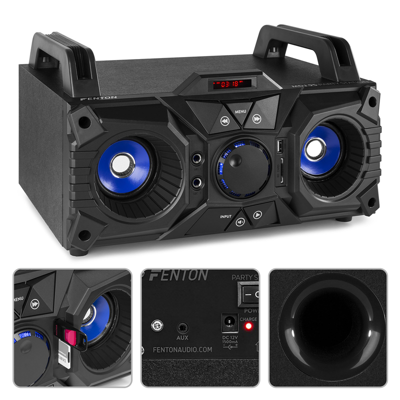 Boombox MDJ95 z akumulatorem 100W Fenton BT USB SD Karaoke