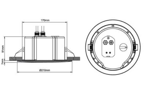 Głośnik sufitowy 1szt CSF6 6,5” 100V Power Dynamics